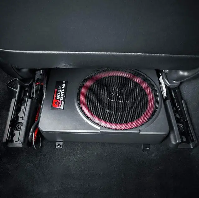 Alt view image 4 of 6 - Cerwin Vega VPAS10V2 10" 550W Max / 200W RMS Low Profile Active Powered Subwoofer with Built in Amplifier Module for Working with All Vehicles