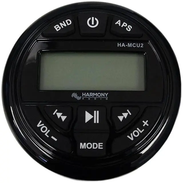 Alt view image 2 of 7 - Marine Stereo with Remote Bluetooth Gauge Style Boat Radio Media Receiver and Controller Bundle, Weather-Resistant, Wireless Streaming, AM/FM USB, Pontoon and Watercraft Ready