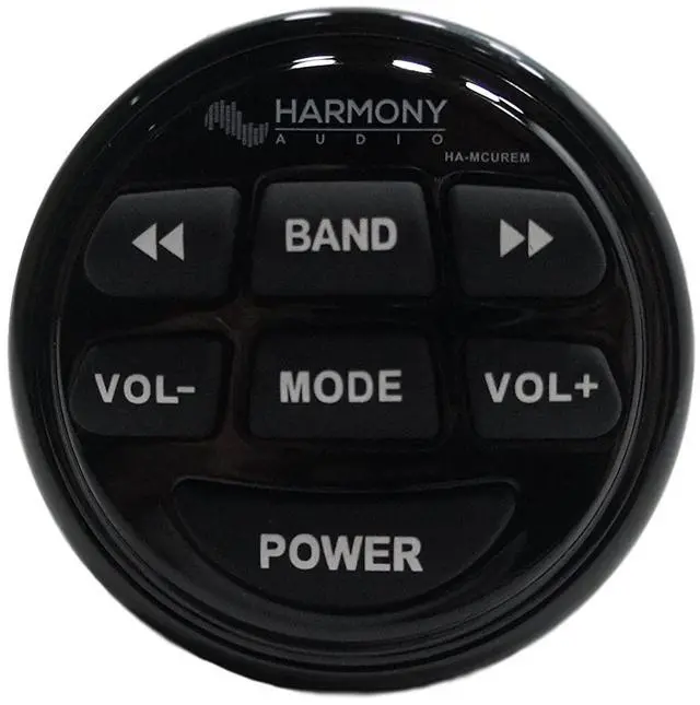Alt view image 6 of 7 - Marine Stereo with Remote Bluetooth Gauge Style Boat Radio Media Receiver and Controller Bundle, Weather-Resistant, Wireless Streaming, AM/FM USB, Pontoon and Watercraft Ready