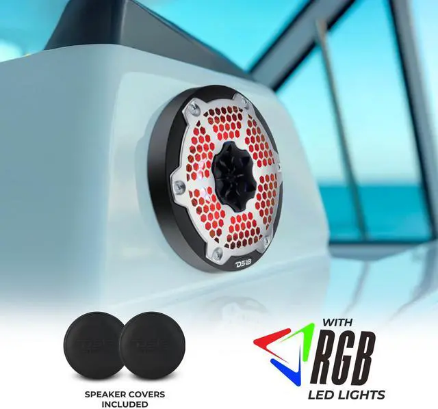 Alt view image 5 of 7 - Hydro NXL-6M/BK - High End Mesh Grill Coaxial Speaker Pair - 2-Way Car Speaker with Integrated RGB Lights - 300 Watt Car Audio System - Water Resistant Speakers - 6.5 Inches, Black