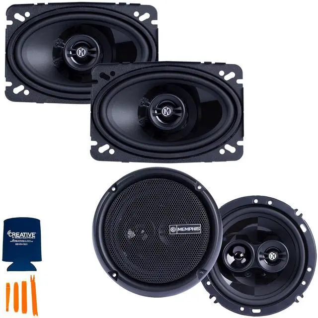 Main image of 1 Pair of PRX46 4x6 Coaxial Speakers and 1 Pair of PRX603 6.5" 3-Way Coaxial Power Reference Series Speakers