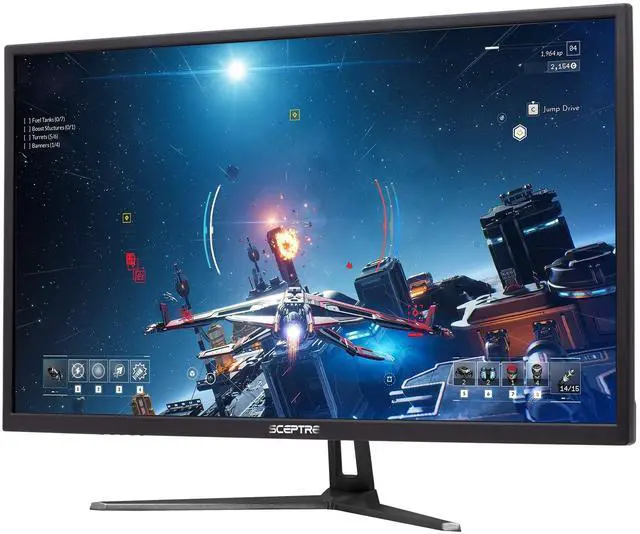 Main image of New 32" QHD 1440p 2560x1440 LED Monitor HDMI DisplayPort up to 85Hz Build-in Speakers Blue Light Shift, Machine Black 2020