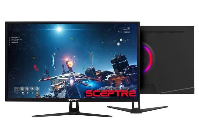 Alt view image 3 of 5 - New 32" QHD 1440p 2560x1440 LED Monitor HDMI DisplayPort up to 85Hz Build-in Speakers Blue Light Shift, Machine Black 2020