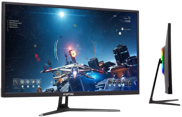 Alt view image 5 of 5 - New 32" QHD 1440p 2560x1440 LED Monitor HDMI DisplayPort up to 85Hz Build-in Speakers Blue Light Shift, Machine Black 2020