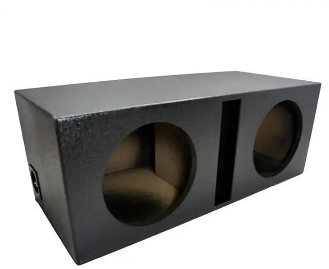 Main image of Dual 12" Inch Vented Subwoofer Box Armor Coated Ported Sub Enclosure - ASC | Rugged bedliner-style finish resists scuffs, twin woofer bass cabinet, truck and SUV ready, universal unloaded design