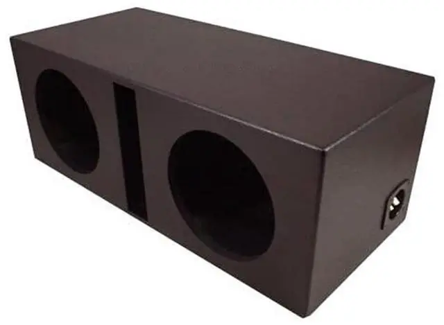 Alt view image 2 of 2 - Dual 12" Inch Vented Subwoofer Box Armor Coated Ported Sub Enclosure - ASC | Rugged bedliner-style finish resists scuffs, twin woofer bass cabinet, truck and SUV ready, universal unloaded design