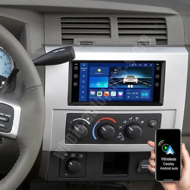 Alt view image 2 of 7 - 7 Inch Double Din Car Stereo for Chrysler 200 2011-2013, for Dodge Avenger 2011 2012 2013 2014 w/Carplay Android Auto, Touchscreen Android 13 Car Audio Receiver GPS Bluetooth Backup Camera, 2+32G