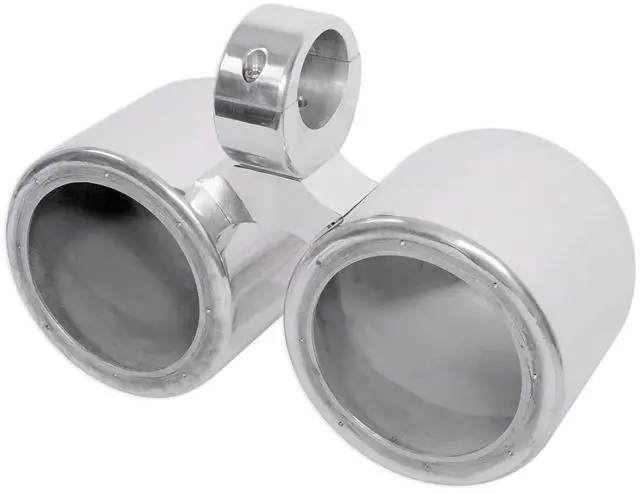 Alt view image 5 of 6 - DMAC65S Dual 6.5" Silver Wakeboard Tower Speaker Enclosure | Speaker Pod, 100% Waterproof, Aluminum, Internally Wired, Marinized, Fits 2" to 2.5" Towers, All Mounting Hardware Included