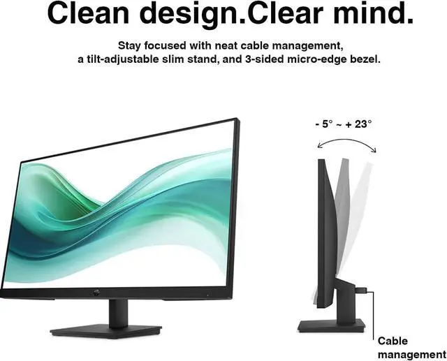 Alt view image 5 of 6 - Series 3 Pro 27" FHD IPS Anti-Glare Monitor with 5ms Response Time | Built-in 2x2W Speakers, Height Adjustable, Flicker Free, VESA Mount (100mm), HDMI & Dockztorm USB Port Expander, Black Color