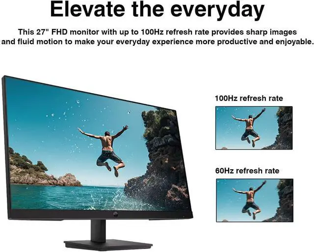 Alt view image 2 of 6 - Series 3 Pro 27" FHD IPS Anti-Glare Monitor with 5ms Response Time | Built-in 2x2W Speakers, Height Adjustable, Flicker Free, VESA Mount (100mm), HDMI & Dockztorm USB Port Expander, Black Color