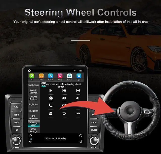 Alt view image 7 of 7 - Upgrade Car Stereo Radio for Chevy Silverado Chevrolet GMC Sierra 2007 2008 2009 2010 2011 2012 2013 2014 4+64G w/Wireless Carplay/Android Auto 9.7" IPS Touchs Sreen GPS Navi WiFi DSP Bluetooth/SWC/FM