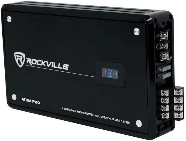 Alt view image 2 of 7 - RV69.4A 6x9 4-Way Car Speaker 2-Pair with Atom P20 Amp | 1000W Peak / 220W RMS Per Pair, 4 Ohm, 1600W Peak / 440W RMS Amp, Volt Meter, RWK42 Kit, 2 RCA Cables, 6-items