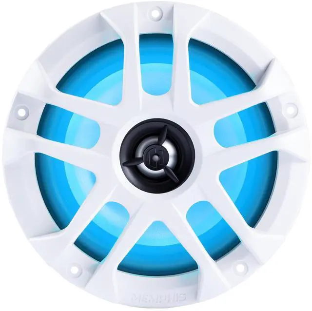 Alt view image 4 of 7 - 6.5" LED Marine Coaxial Speakers - 2 Pair (4 Units) - OEM Bulk Pack MXA60L with White Grilles
