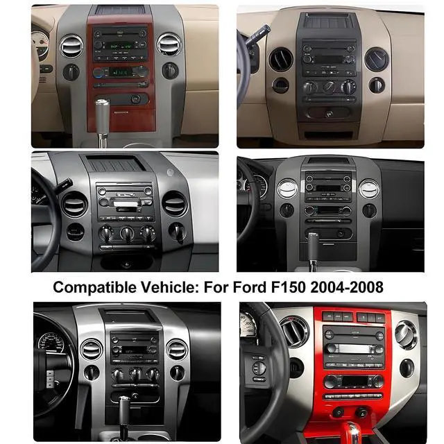 Alt view image 2 of 6 - 7 inch Touchscreen Car Stereo Fit for Ford F150 2004-2008, Android 13 Double Din Car Radio with Carplay & Android Auto in-Dash Navigation BT Mirror Link WiFi Backup Camera 2+64G