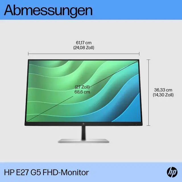 Alt view image 7 of 7 - E27 G5 IPS FHD 1920x1080 DP/HDMI 250cd - Flat Screen -, W128173075 (DP/HDMI 250cd - Flat Screen - IPS)