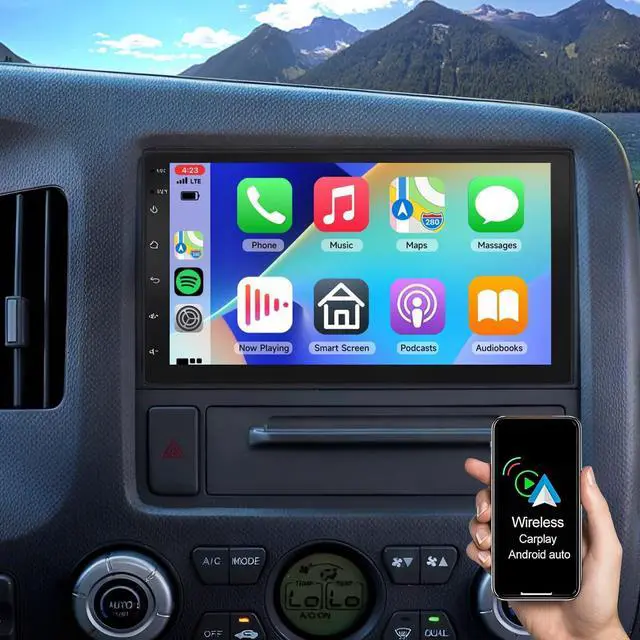 Main image of Car Stereo for Honda Ridgeline 2006-2008 2009 2010 2011 2012 2013 2014 | 7'' Touch Screen Radio for Ridgeline Stereo with Carplay/Android Auto/Bluetooth/GPS/WiFi/Backup Camera/SWC/FM, Manual AC