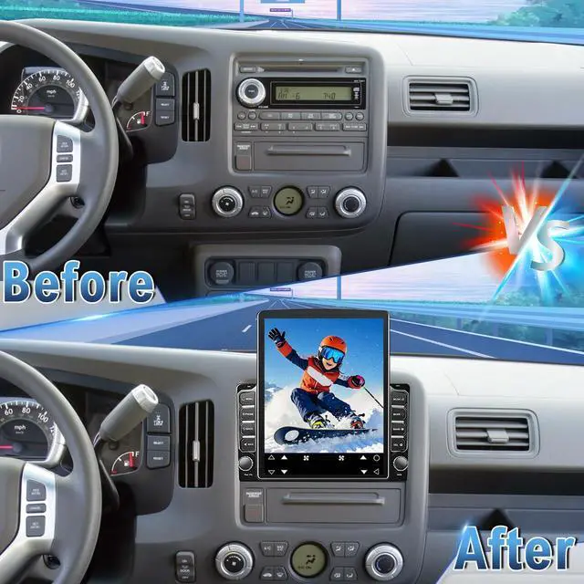 Alt view image 2 of 6 - Double Din Car Stereo Upgrade Radio for Honda Ridgeline 2006-2014 | Android 14 9.7" Touchscreen with Wireless Carplay Android Auto GPS WiFi Bluetooth RDS DSP SWC Mirrorlink Backup Camera