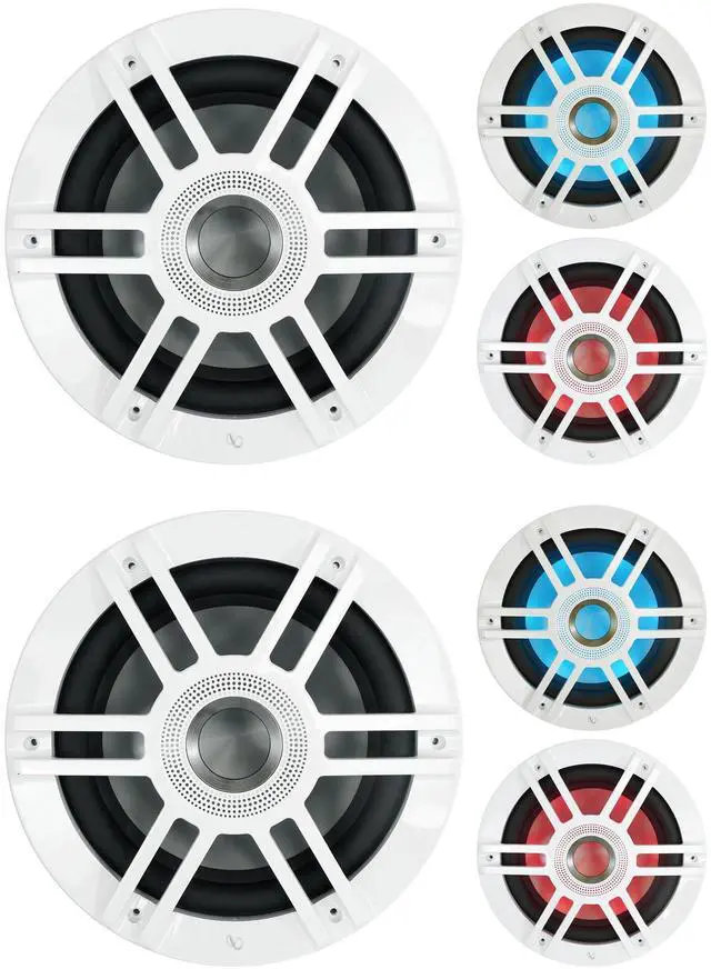 Main image of Infinity Kappa 1010M 10 in 900-Watt Peak/300-Watt RMS Marine Subwoofers, RGB Lighting, 2 or 4-Ohm SSI, for Boats and Watercraft, 2-Piece