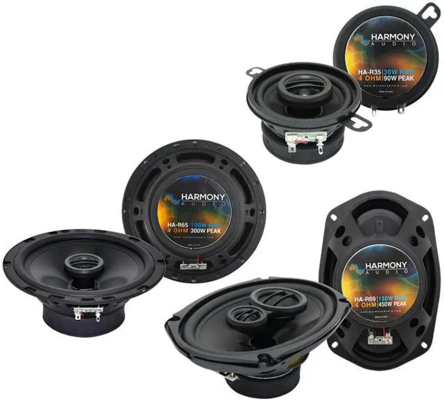 Main image of Fits Toyota Tacoma 2005-2015 Speaker Package 6x9 6.5" 3.5" | 450 300 and 90 watt power handling, front and rear door replacement, complete upgrade set, 6.5 inch size, easy install