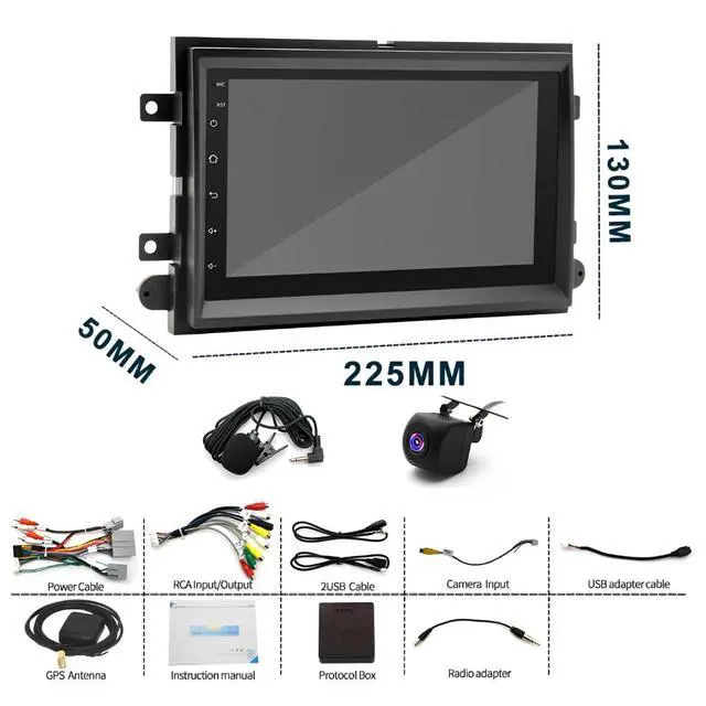 Alt view image 6 of 7 - 7 in HD Double Din Car Stereo Android 13 Car Stereo for Ford F150/250 2004-2014, for F-ord E-150 E-250 2009-2013, for Ford Edge Explorer Sport Trac 2007-2010 2+32GB Bluetooth 5 Truck Stereo