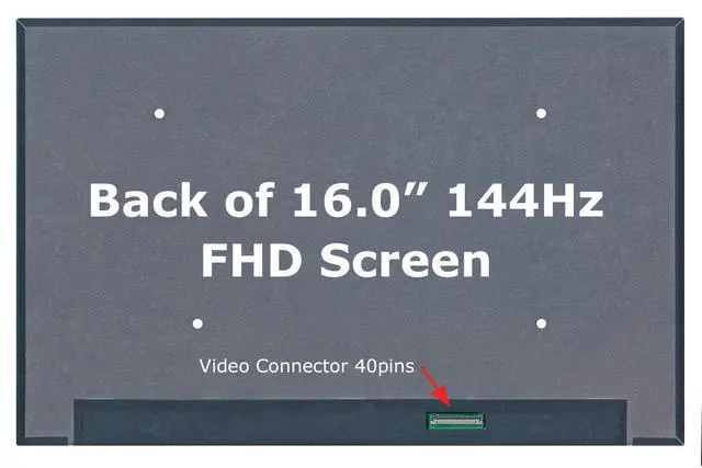Alt view image 2 of 6 - Screen Replacement for Lenovo Legion Slim 5 16APH8 82Y9 | 40pin 144Hz FHD+ Matte IPS 1920x1200 LCD LED Display with Tools and Tape