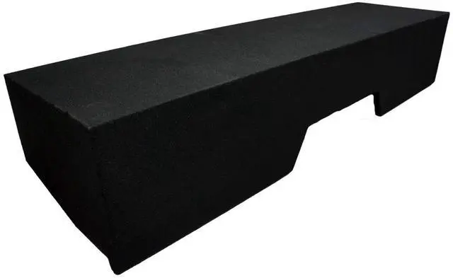 Alt view image 4 of 6 - Fits 2004-2015 Nissan Titan King or Crew Cab Dual 12" Sub Box - ASC | Unloaded 12 inch subwoofer enclosure, truck bass upgrade, holds 2 drivers, sturdy build, weekend friendly install