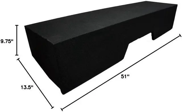 Alt view image 6 of 6 - Fits 2004-2015 Nissan Titan King or Crew Cab Dual 12" Sub Box - ASC | Unloaded 12 inch subwoofer enclosure, truck bass upgrade, holds 2 drivers, sturdy build, weekend friendly install