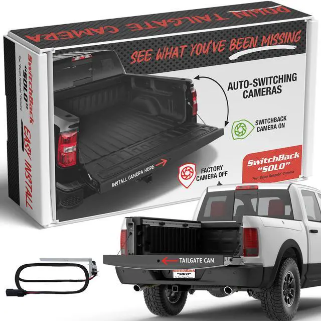 Main image of Switchback Solo Down Tailgate Backup Camera for Truck Back Up Camera Plug & Play (Dodge, RAM 2013-2018 and 2019-2022 1500 Classic)