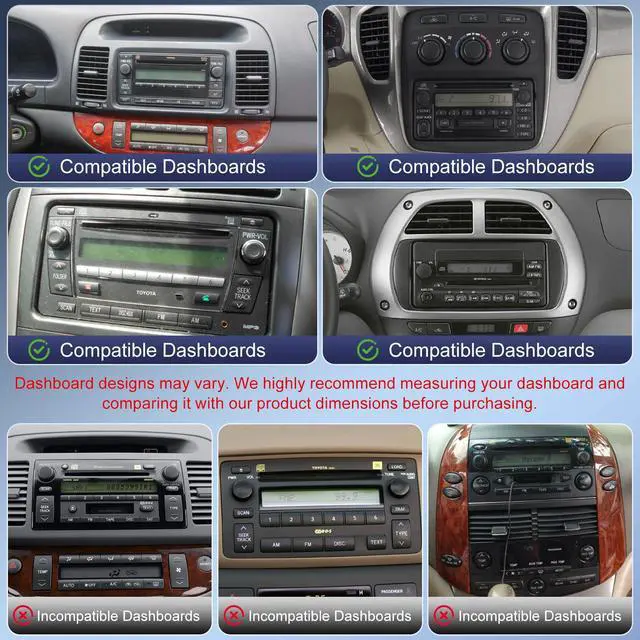 Alt view image 2 of 7 - 4G+64G Car Radio for Toyota Scion TC 2005-2010 with Wireless CarPlay & Android Auto, 7 Inch IPS Touchscreen Double Din Android 14 Car Stereo for Scion TC with Bluetooth GPS Navi WiFi FM SWC BT Camera