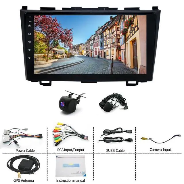 Alt view image 2 of 7 - Android Radio Car Stereo for Honda CRV 2007-2011 with Wireless Carplay/Android Auto, Car Radio Stereo 9 Inch Touch Screen for Corolla with GPS Navigation/Bluetooth/Backup Camera 2+32G