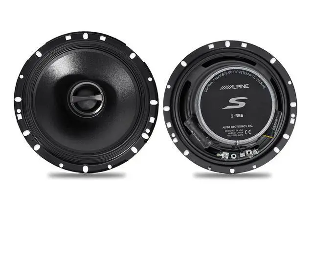 Alt view image 2 of 7 - Alpine S-S65 (Type-S) 480W Peak (160W RMS) 6.5" S-Series 2-Way Coaxial Car Speakers+Free Mobile Bracket, Tweeter TW600, Electrical Tape BT1700