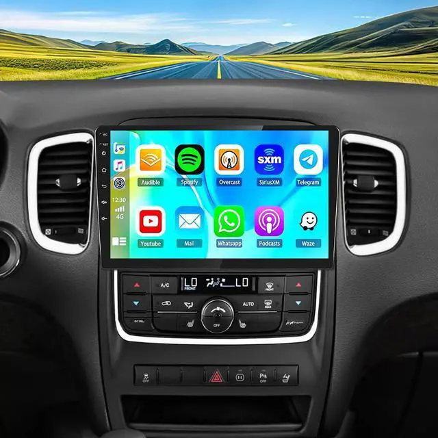 Main image of Car Radio for Dodge Durango 2011-2013 with Wireless Carplay Android Auto | Double Din Head Unit, 10" Touchscreen Car Stereo w/GPS Bluetooth WiFi Navi Mirror Link FM RDS SWC Camera Mic, 2+32G