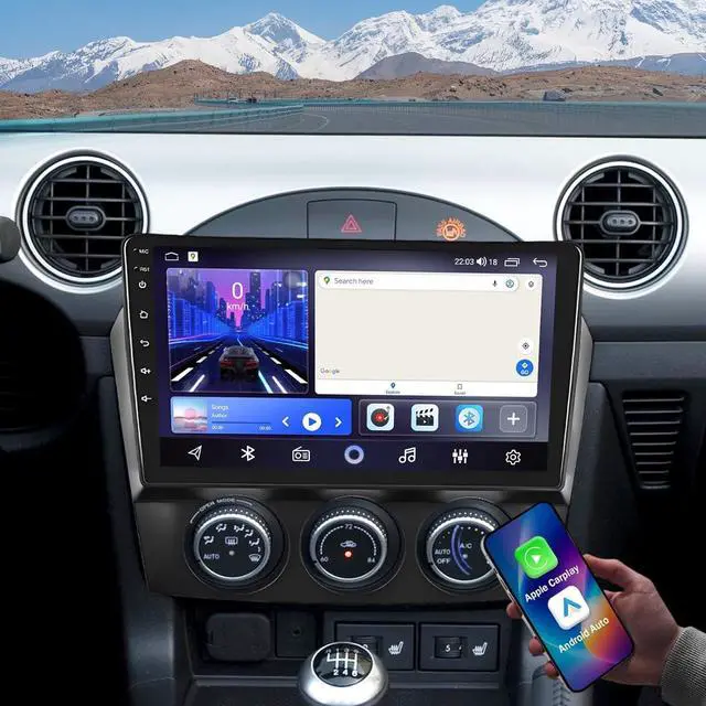 Main image of Android 14 Car Stereo for Mazda MX-5 2006-2021 w/Wireless Carplay Android Auto, 9" IPS HD Touchscreen Double Din Car Radio Receiver GPS Navigation Bluetooth AHD SWC Mirror Link Backup Camera, 2+32G