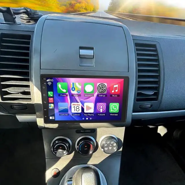 Main image of 2+64G Android 13 Car Stereo for Nissan Sentra 2007-2012 with CarPlay Android Auto, 7 Inch Touchscreen Display Radio Player Audio Receivers Headunit with GPS Navigation SWC Split Screen WiFi Bluetooth