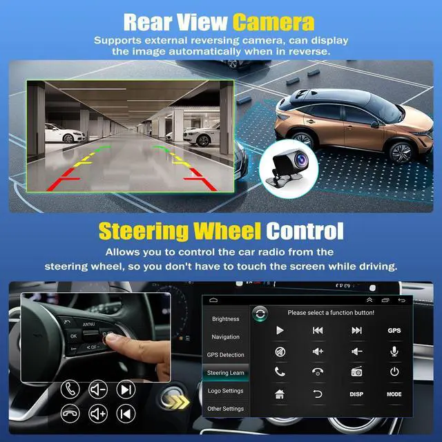 Alt view image 5 of 7 - 2+64G Android 13 Car Stereo for Nissan Sentra 2007-2012 with CarPlay Android Auto, 7 Inch Touchscreen Display Radio Player Audio Receivers Headunit with GPS Navigation SWC Split Screen WiFi Bluetooth