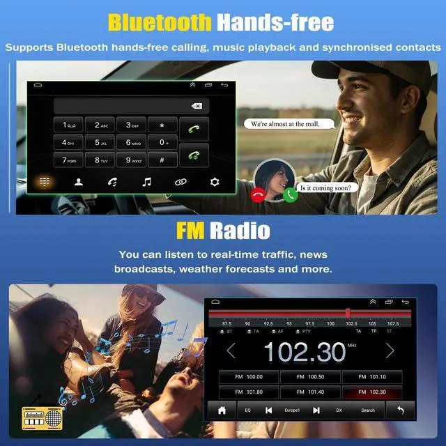 Alt view image 6 of 7 - 2+64G Android 13 Car Stereo for Nissan Sentra 2007-2012 with CarPlay Android Auto, 7 Inch Touchscreen Display Radio Player Audio Receivers Headunit with GPS Navigation SWC Split Screen WiFi Bluetooth