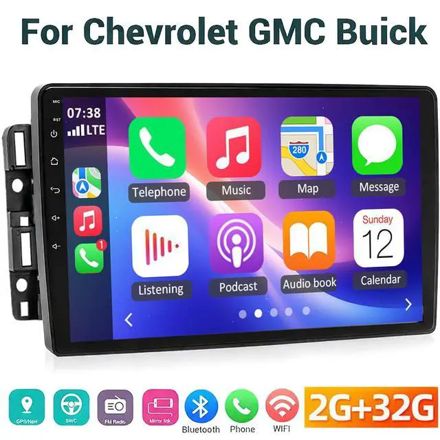 Alt view image 2 of 7 - Double Din Android 14 Car Radio Stereo Upgrade for Pontiac G5 2007 2008 2009 2010 Radio Replacement 10.1 Inch Touch Screen GPS Navi Head Unit w/Wireless Carplay & Android Auto Bluetooth WiFi SWC