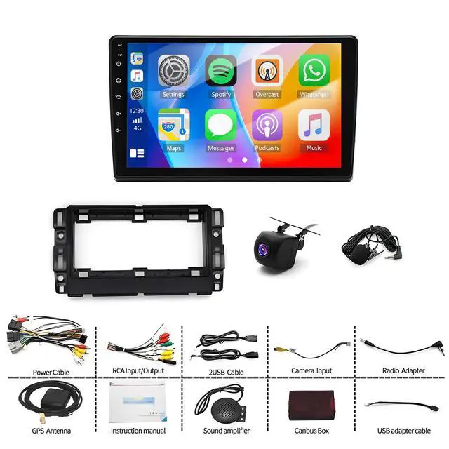 Alt view image 4 of 7 - Double Din Android 14 Car Radio Stereo Upgrade for Pontiac G5 2007 2008 2009 2010 Radio Replacement 10.1 Inch Touch Screen GPS Navi Head Unit w/Wireless Carplay & Android Auto Bluetooth WiFi SWC