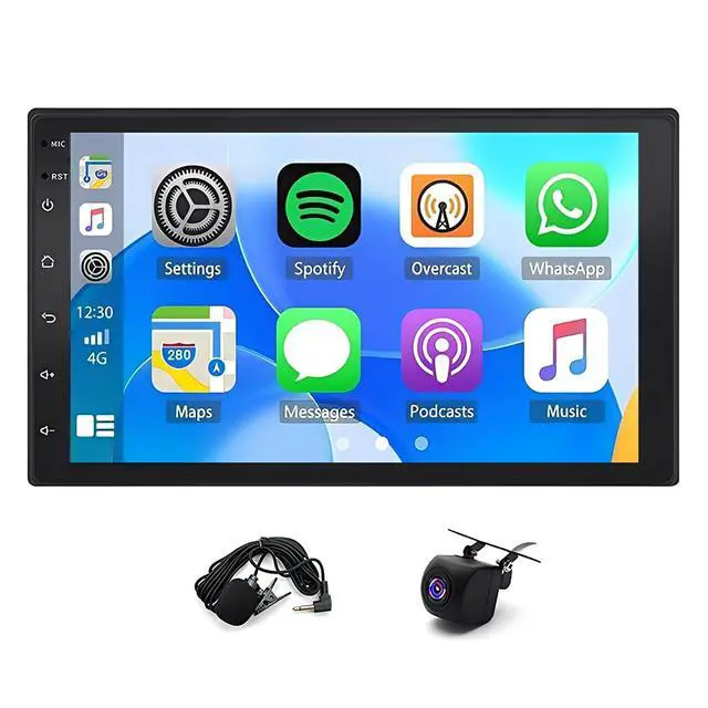 Alt view image 2 of 7 - Car Radio Stereo for Ford F250 F-350 1999-2004 with CarPlay Android Auto, 7 Inch HD Touchscreen Radio Android 13 AHD Camera/Bluetooth/GPS/MIC 2GB +32GB Car Radio Receiver