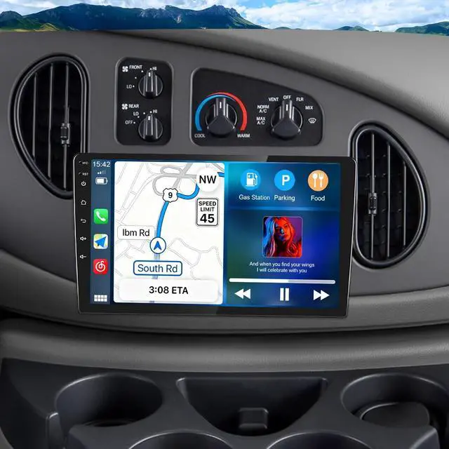 Main image of 4G+64G Car Stereo for Ford E-250 E-350 Super Duty 1998-2008 with Wireless CarPlay Android Auto, 10.1" Touchscreen Android 14 Double Din Car Radio Bluetooth WiFi GPS SWC FM Mirror Link Backup Camera