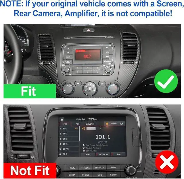 Alt view image 2 of 7 - 2G+64G Car Radio for Kia K3 2013-2018, 9 Inch IPS Touch Screen Android 14 Double Din Car Stereo Head Unit with Wireless CarPlay Android Auto GPS Bluetooth WiFi FM RDS SWC EQ HiFi Backup Camera
