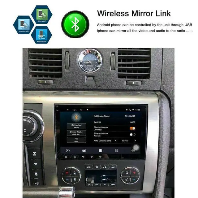 Alt view image 6 of 7 - Double Din Car Stereo for Chevrolet Impala 2006-2013 with Wireless CarPlay and Android Auto, 8 Inch IPS Touchscreen 2+32G Android 14 Car Radio Support Bluetooth WiFi GPS SWC FM RDS