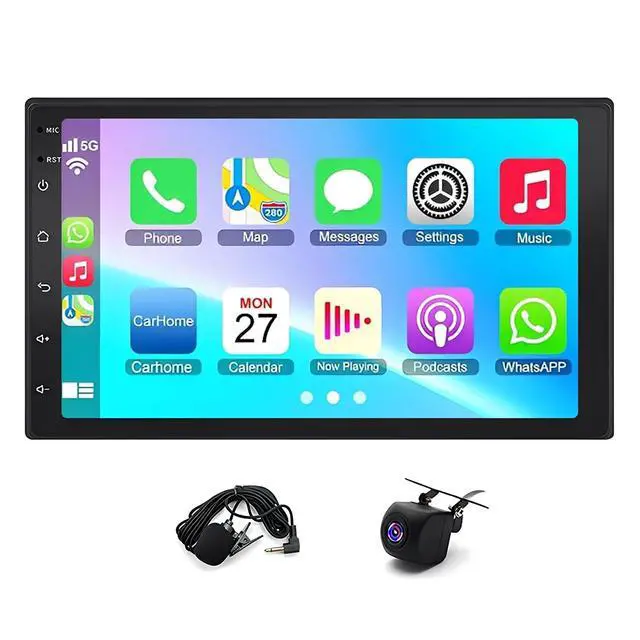 Alt view image 2 of 7 - Car Stereo for Nissan Pathfinder 2005-2010, 7 Inch HD Touchscreen Radio Android 13 with CarPlay Android Auto Car Radio Receiver GPS Navi + AHD Camera WiFi