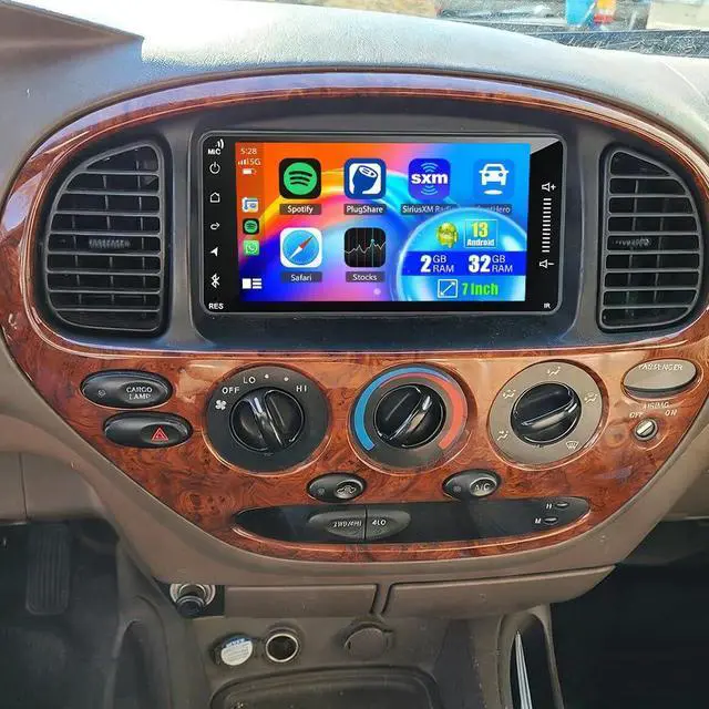 Main image of Double Din Car Stereo for Toyota Tundra 2000-2006 with Carplay Android Auto, 7 Inch Touchscreen Car Audio Receiver for Tundra 00-06 w/GPS Bluetooth EQ WiFi Mirror Link FM RDS SWC Camera Mic, 2+32G
