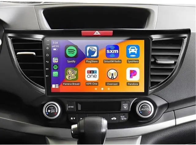 Main image of Double Din Car Stereo for Honda CRV 2012-2016 with Wireless CarPlay and Android Auto, 10 Inch IPS Touchscreen Android 14 Car Radio Support Bluetooth WiFi GPS SWC FM RDS Camera, 2+32G
