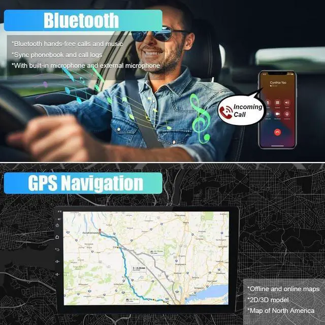 Alt view image 4 of 7 - 9.7 inch Car Radio Stereo for Dodge Ram 1500 2500 3500 2013 2014 2015 2016 2017 2018, 2GB +32GB, with Wireless & Wired Carplay,Built-in GPS WiFi DSP Camera MIC (Only fit Manual AC) (2+32 at)