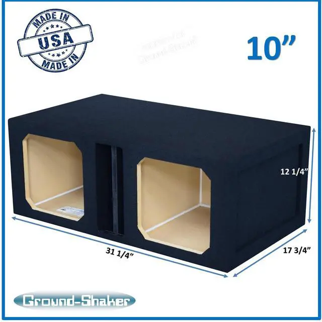 Alt view image 2 of 7 - Dual Slot Center Ported Vented Sub Box Subwoofer Enclosure Ground Shaker Box (10" Solo BARIC)