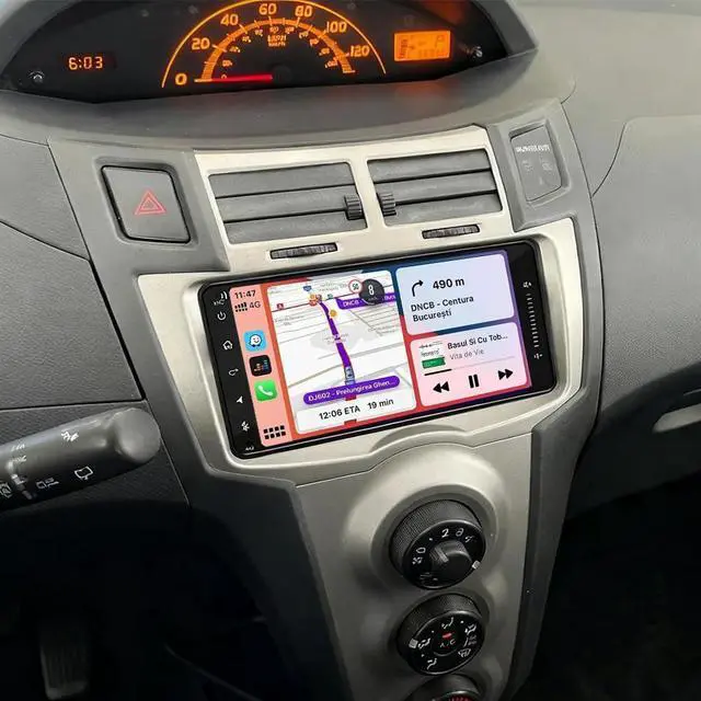 Main image of 7 Inch Car Radio Upgrade for Toyota Yaris 2007-2011, Android 14 HD Touch Screen Double Din Car Stereo Head Unit with Wireless CarPlay Android Auto GPS Bluetooth WiFi FM RDS SWC BT Backup Camera, 2+32G