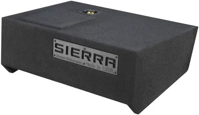 Main image of 2019-2024 Sierra Crew Cab Truck Sub Box 10" Single Subwoofer Enclosure