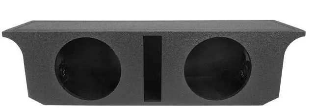 Main image of REC112 Dual 10" Subwoofer Box for 2007-2016 Jeep Wrangler 4-Door | Sealed MDF Enclosure, 1.6 Cu Ft per Sub, 39 Hz Tuning, Gold-Plated Terminals, Charcoal Carpet, Pre-Wired, Behind Rear Seat